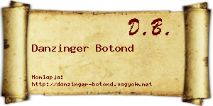 Danzinger Botond névjegykártya